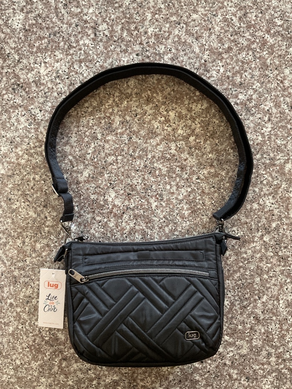 LUG Double Dash Crossbody bag Color Black New with tags